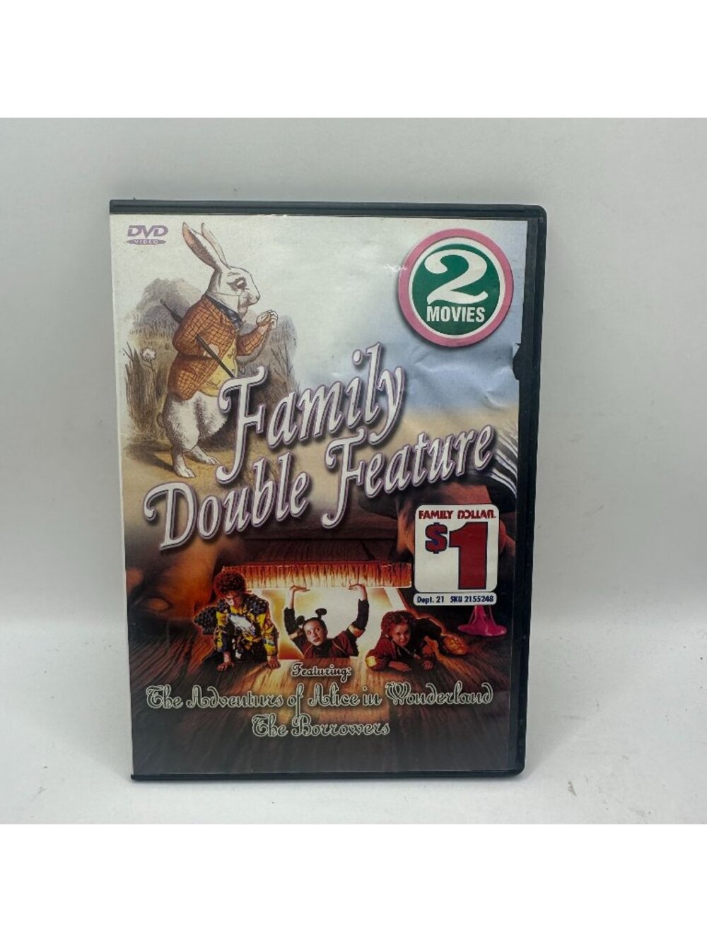 Family Double Feature Alice In Wonderland Borrowers G Rated Full Screen DVD